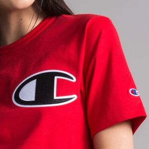 ❌SOLD❌Women’s Champion Heritage Tee - Scarlet Red